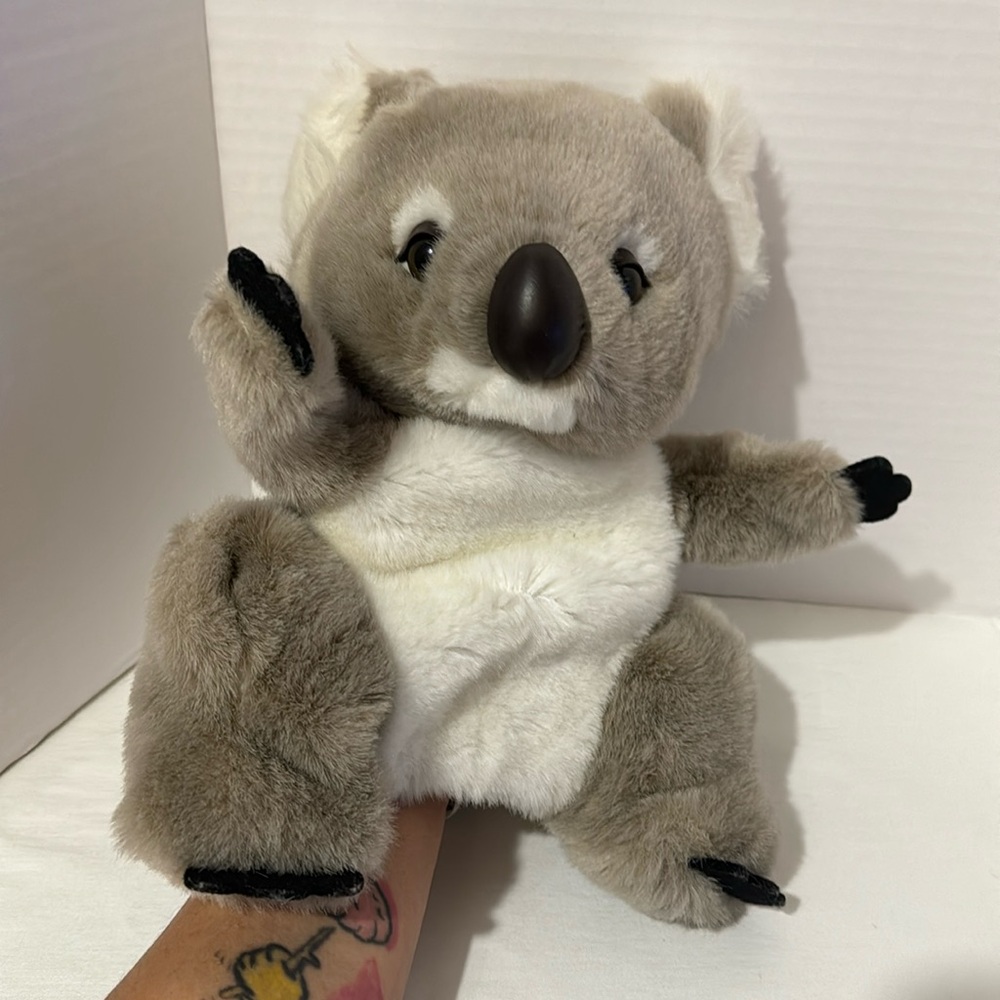 vintage koala plush busch gardens stuffed animal puppet 11”